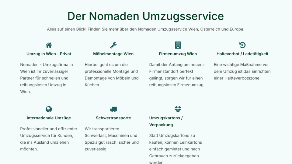 Nomaden Umzug OG